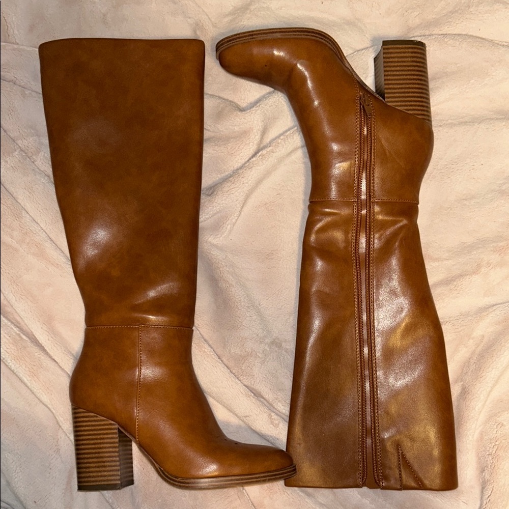 Unisa Tan Knee-High Boots